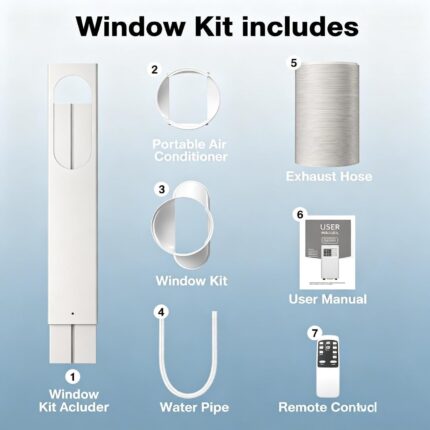UofZc Climatiseur Portable avec télécommande et roulettes 12000BTU UofZc