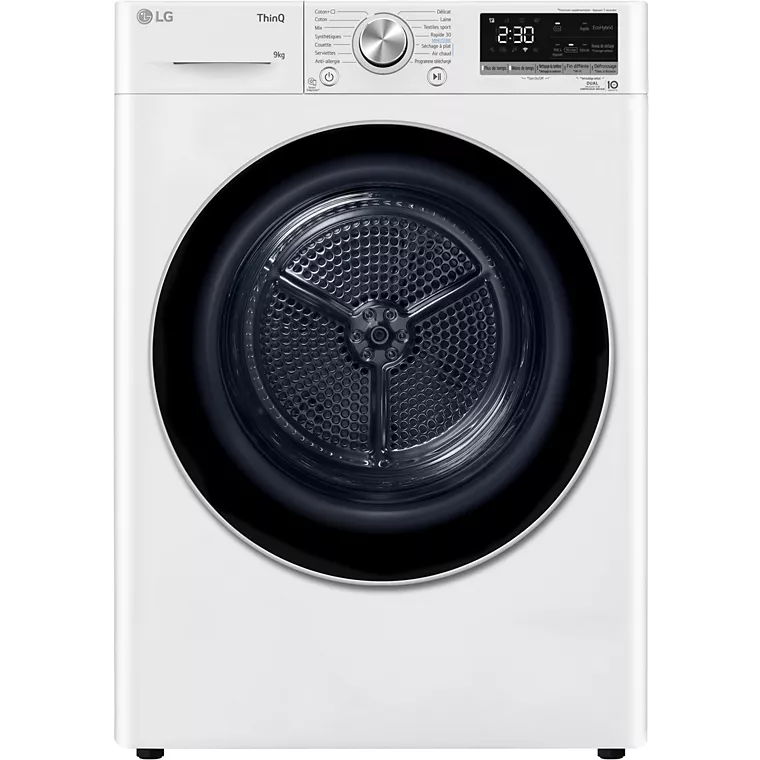 8806091700810_h_f_l_0 Sèche linge pompe à chaleur LG RH9V51WH
