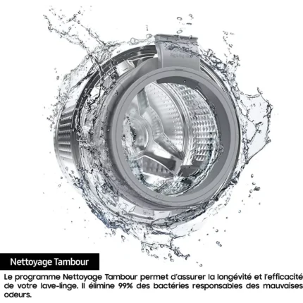 Le lave-linge hublot Samsung WW80CGC04DAB Bespoke AI associe design moderne, performances de lavage et technologies intelligentes. Avec sa capacité de 8 kg, son essorage de 1 400 tr/min, sa technologie Ecobubble™ et sa connectivité SmartThings, il garantit un nettoyage efficace tout en réduisant la consommation d'énergie. Son programme vapeur et son cycle Microplastiques en font un appareil parfaitement adapté aux besoins des familles modernes.